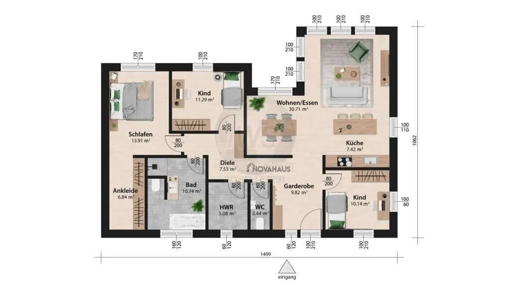 4-Zimmer-Haus kaufen in Eferding – 120 m², € 339.000 – Bild 6 von 6