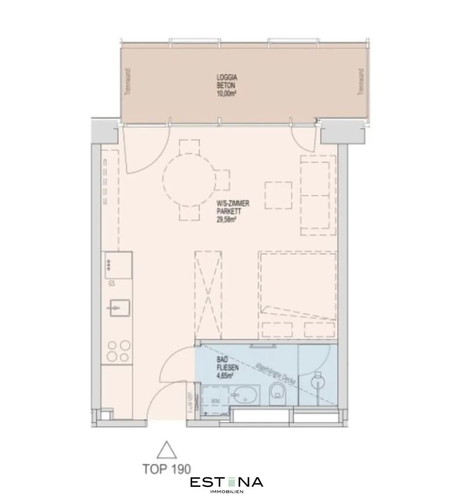 1-Zimmer-Wohnung mieten in Wien – 34,17 m², € 1.150 – Bild 18 von 18