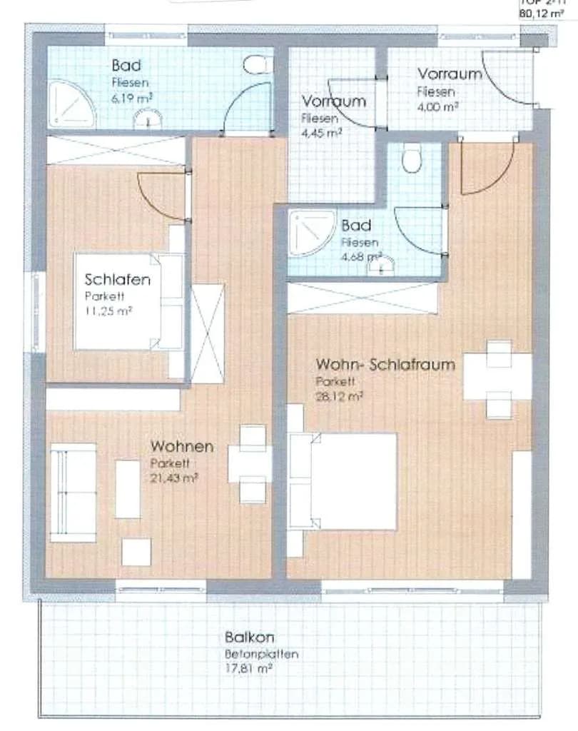Wohnung kaufen in Braunau am Inn – 80 m², € 412.000 – Bild 4 von 4