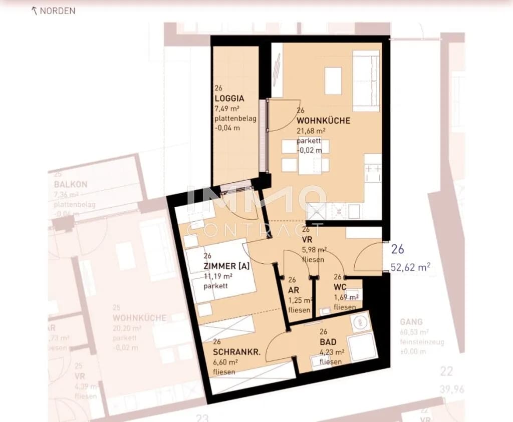 2-Zimmer-Wohnung kaufen in Wien – 52,62 m², € 327.500 – Bild 13 von 13