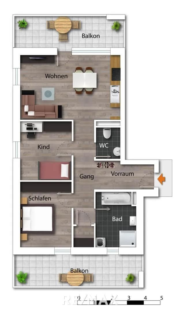 3-Zimmer-Wohnung kaufen in Linz – 73,14 m², € 355.000 – Bild 9 von 9