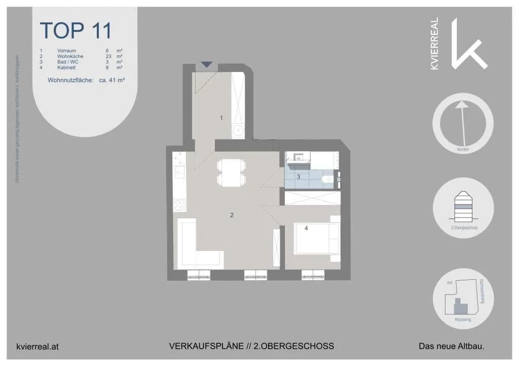 Wohnung kaufen in Wien – 41 m², € 255.000 – Bild 9 von 9
