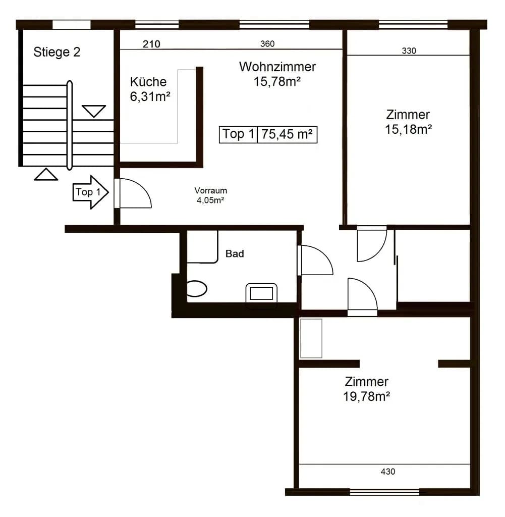 3-Zimmer-Wohnung kaufen in Wien – 75,45 m², € 379.000 – Bild 38 von 40
