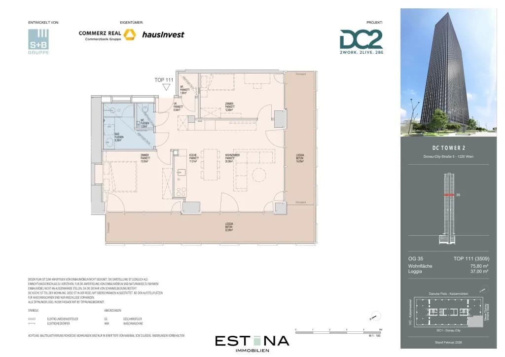 3-Zimmer-Wohnung mieten in Wien – 75,8 m², € 3.000 – Bild 22 von 23