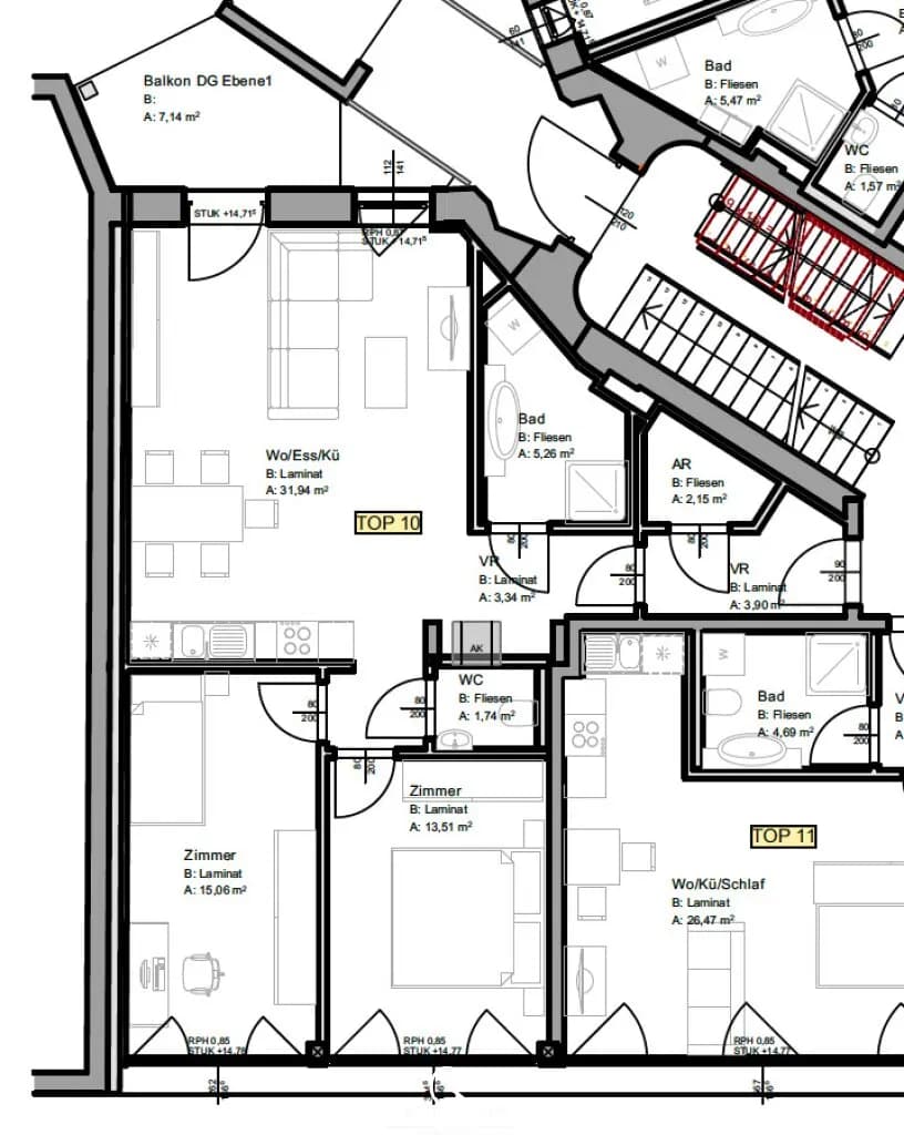 3-Zimmer-Wohnung mieten in Graz – 76,9 m², € 1.200 – Bild 20 von 20