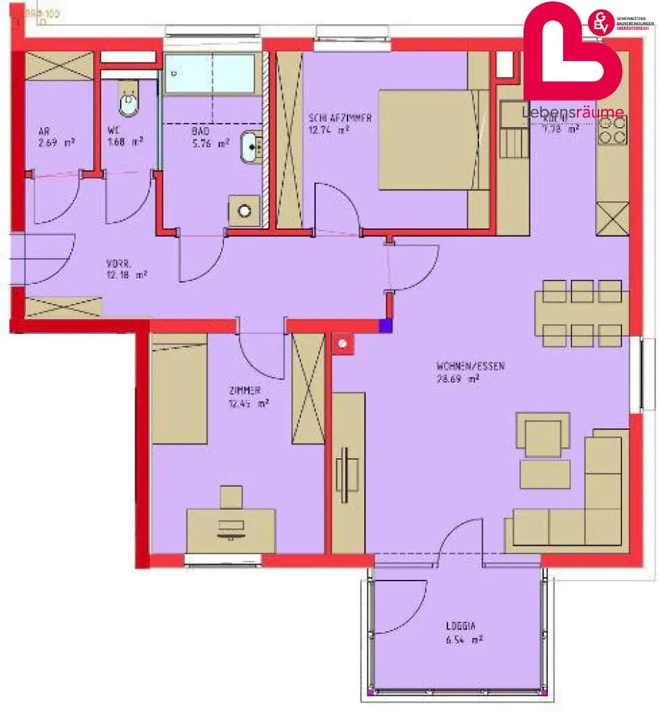 3-Zimmer-Wohnung mieten in Rohrbach – 90,35 m², € 712 – Bild 15 von 15