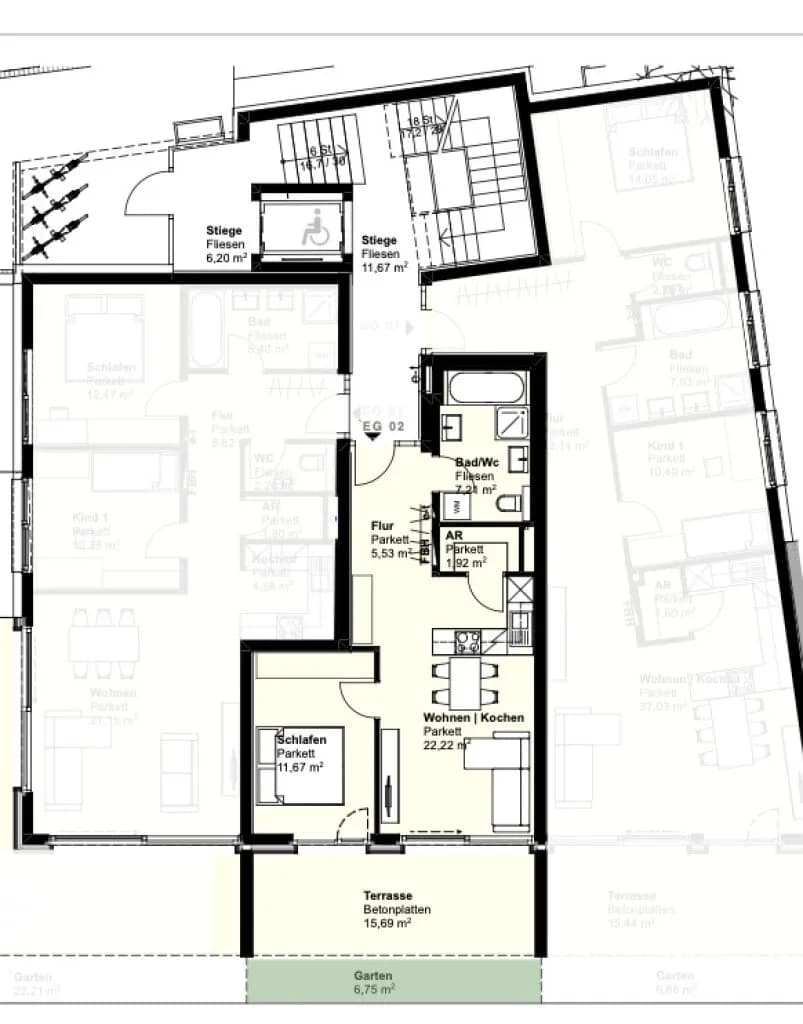 2-Zimmer-Wohnung kaufen in Gmunden – 48,55 m², € 267.025