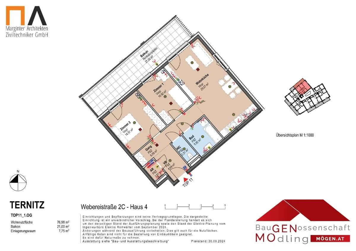 3-Zimmer-Wohnung mieten in Neunkirchen – 76,98 m², € 785 – Bild 12 von 13