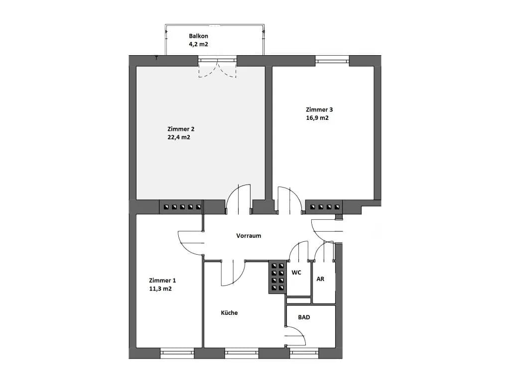 3-Zimmer-Wohnung mieten in Bruck-Mürzzuschlag – 73,85 m², € 799 – Bild 9 von 9