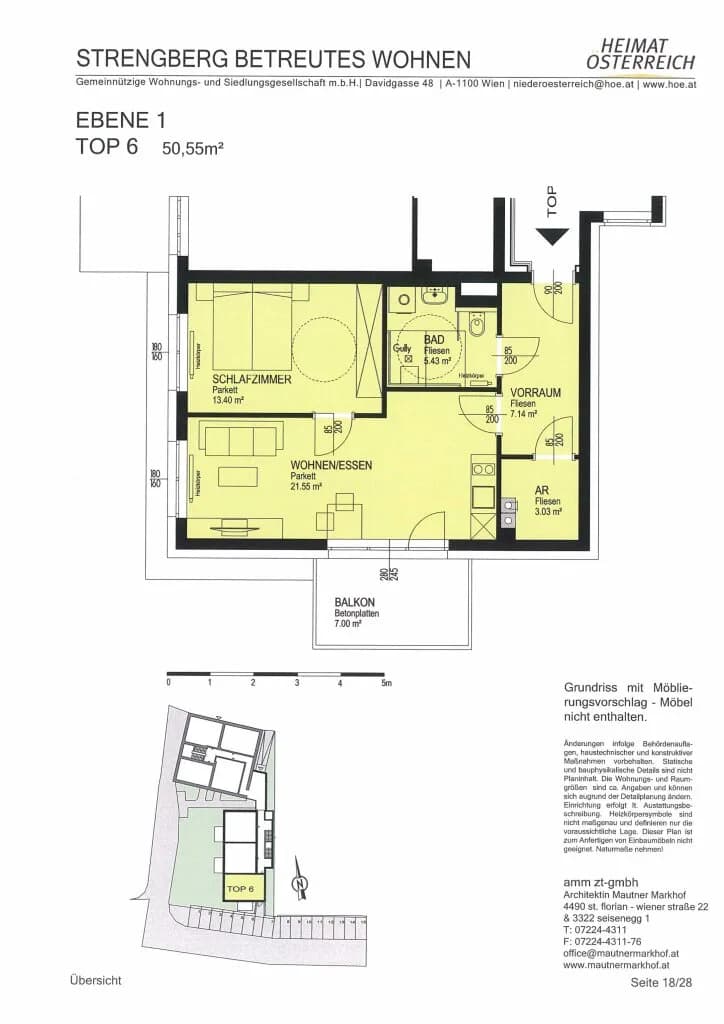 2-Zimmer-Wohnung mieten in Amstetten – 50,63 m², € 755 – Bild 16 von 16