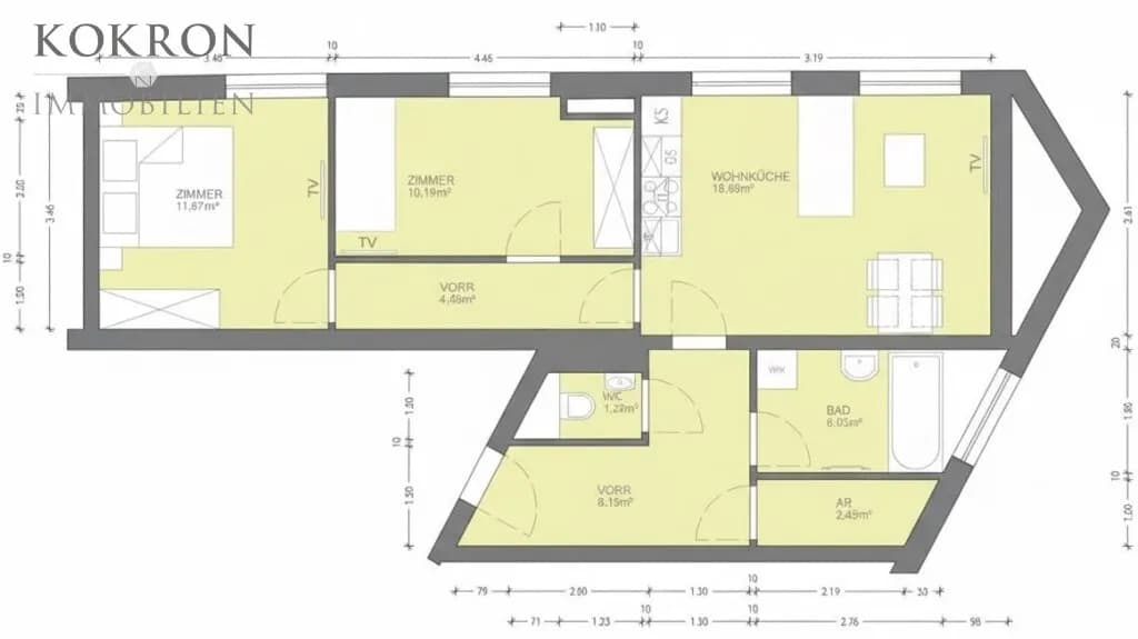 3-Zimmer-Wohnung kaufen in Wien – 62,84 m², € 299.900 – Bild 9 von 9