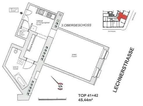 1-Zimmer-Wohnung kaufen in Wien – 45,44 m², € 215.000 – Bild 16 von 17