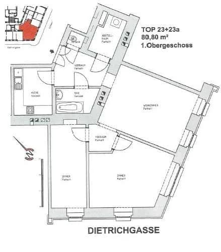 3-Zimmer-Wohnung kaufen in Wien – 80,8 m², € 279.000 – Bild 9 von 10