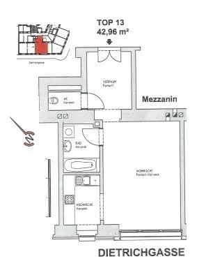 1-Zimmer-Wohnung kaufen in Wien – 43 m², € 159.000 – Bild 16 von 17