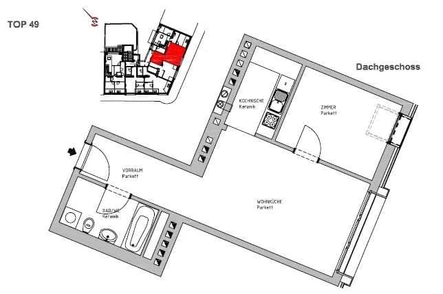 2-Zimmer-Wohnung kaufen in Wien – 46,81 m², € 299.000 – Bild 18 von 19