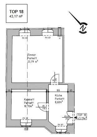 2-Zimmer-Wohnung kaufen in Wien – 43,44 m², € 89.000 – Bild 9 von 10