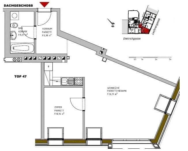 2-Zimmer-Wohnung kaufen in Wien – 57,36 m², € 249.000 – Bild 15 von 16