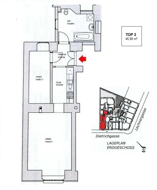 2-Zimmer-Wohnung kaufen in Wien – 46,04 m², € 149.000 – Bild 9 von 10