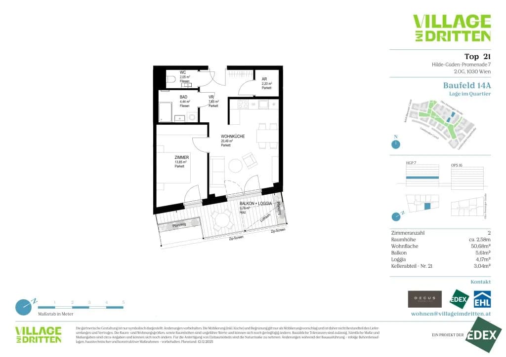 2-Zimmer-Wohnung kaufen in Wien – 50,68 m², € 376.200 – Bild 11 von 11