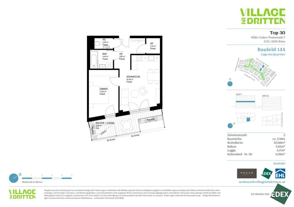 2-Zimmer-Wohnung kaufen in Wien – 50,68 m², € 385.200 – Bild 11 von 11