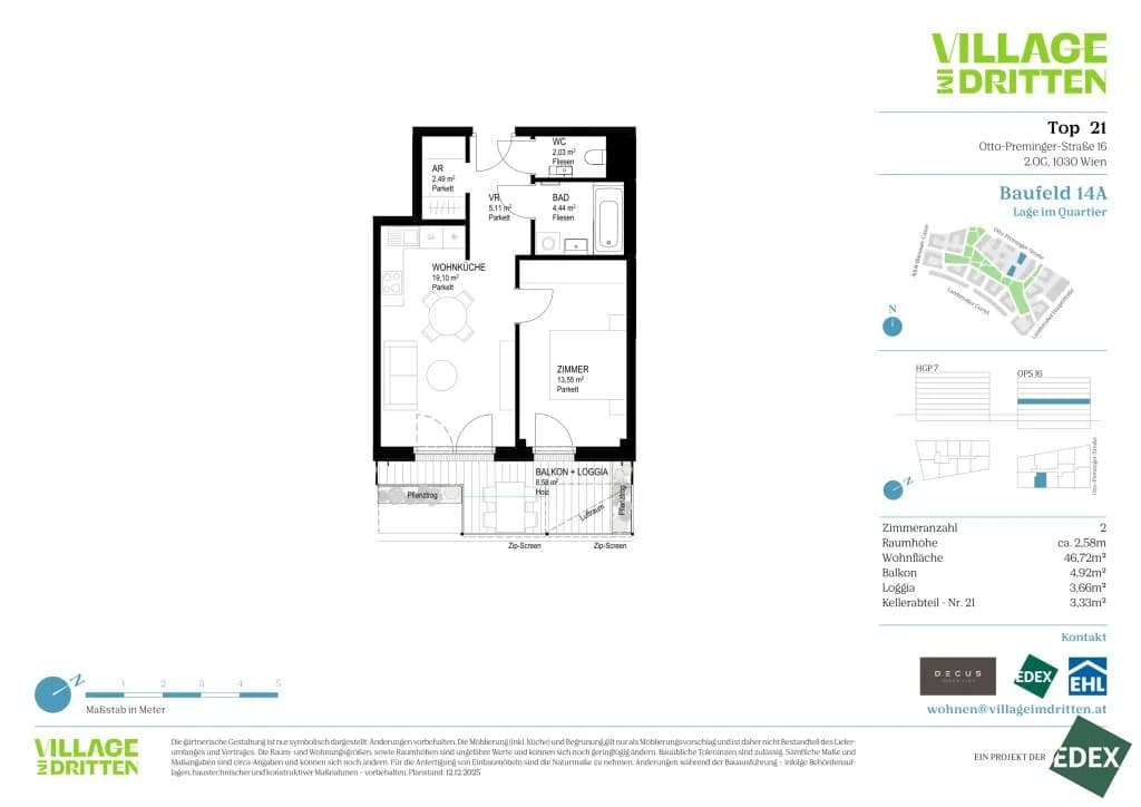 2-Zimmer-Wohnung kaufen in Wien – 46,72 m², € 338.400 – Bild 11 von 11