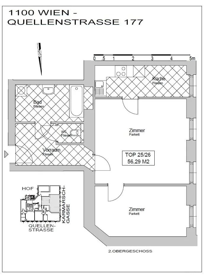 2-Zimmer-Wohnung kaufen in Wien – 56,29 m², € 165.000 – Bild 15 von 16
