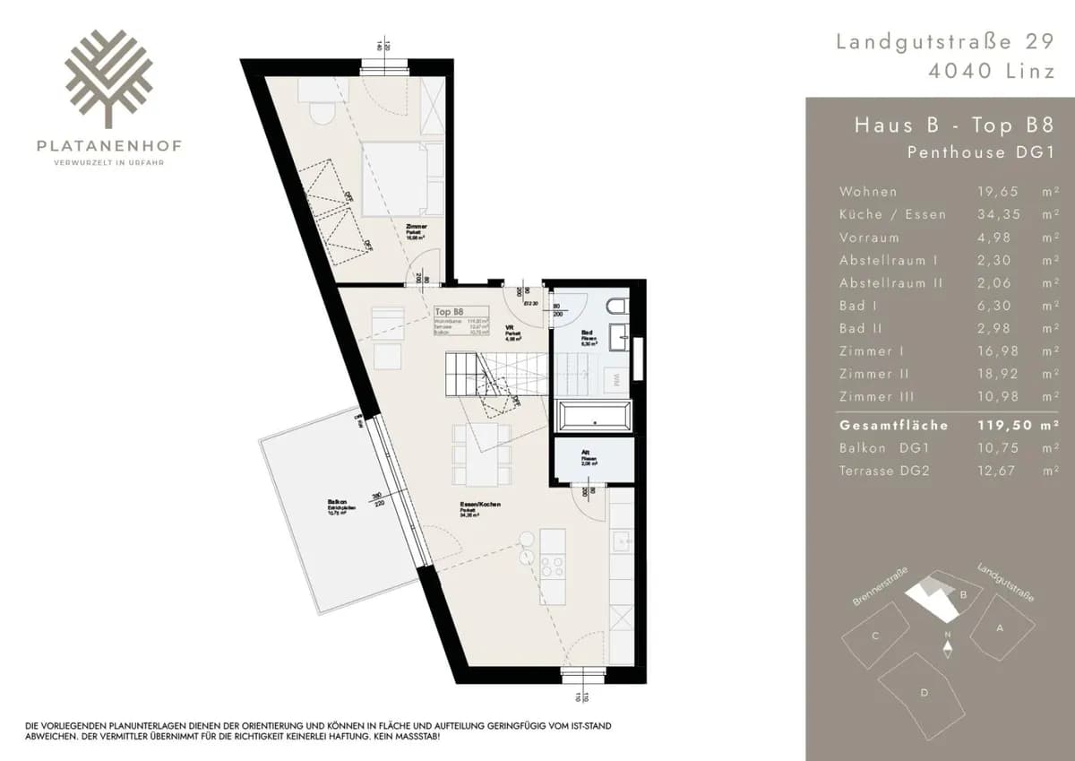 5-Zimmer-Wohnung kaufen in Linz – 119,5 m², € 847.000 – Bild 20 von 21