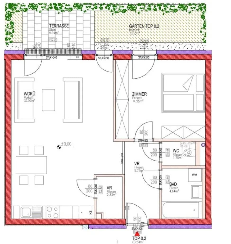 2-Zimmer-Wohnung mieten in Linz – 63,54 m², € 983 – Bild 9 von 9