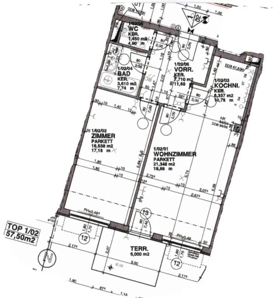 2-Zimmer-Wohnung mieten in Krems an der Donau – 57,09 m², € 743 – Bild 3 von 3