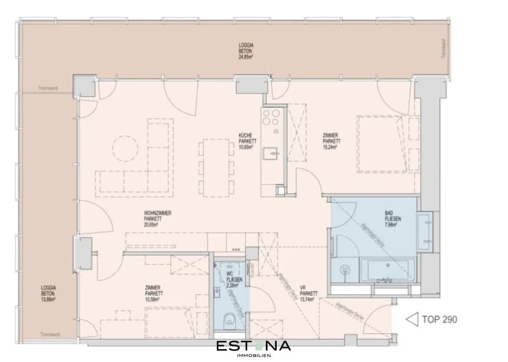 3-Zimmer-Wohnung mieten in Wien – 81,1 m², € 2.800 – Bild 26 von 26