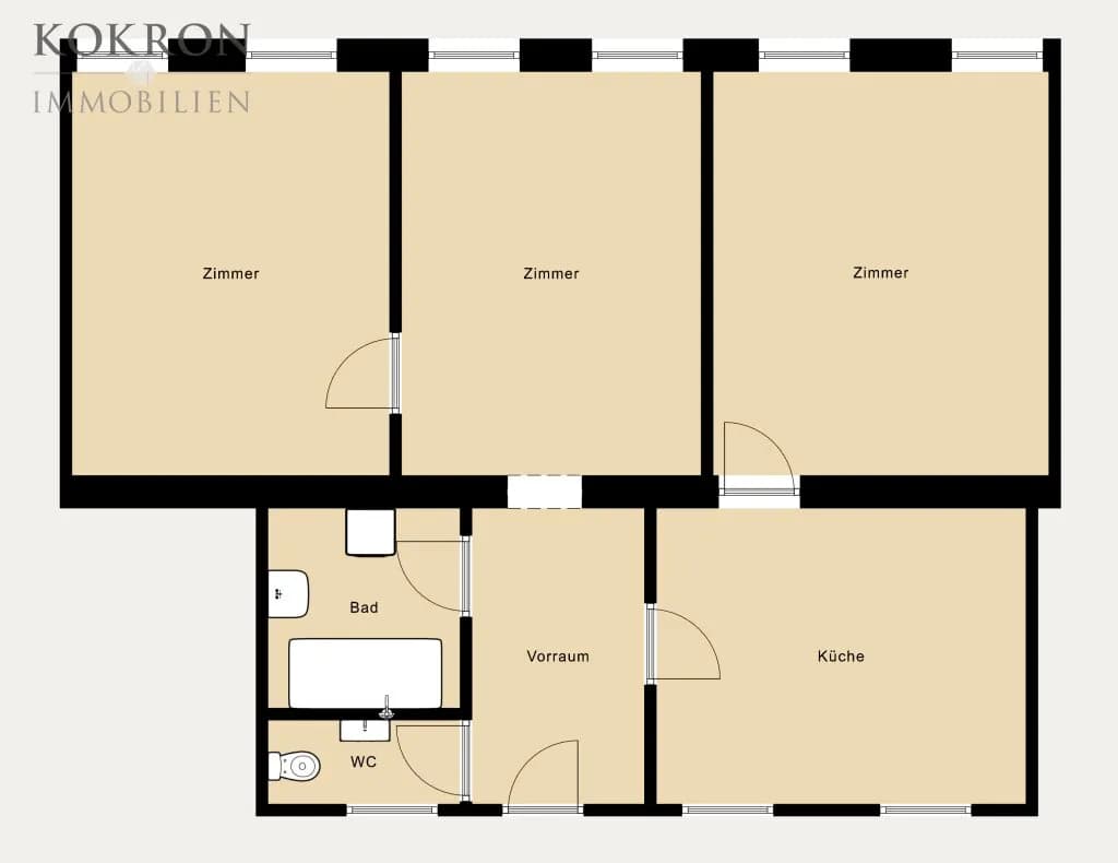 3-Zimmer-Wohnung kaufen in Wien – 77,8 m², € 198.000 – Bild 10 von 10