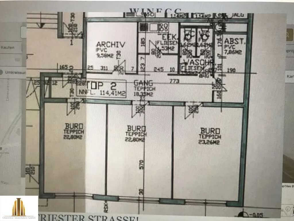 3-Zimmer-Gewerbeimmobilie mieten in Wien – 116,65 m², € 1.150 – Bild 13 von 13