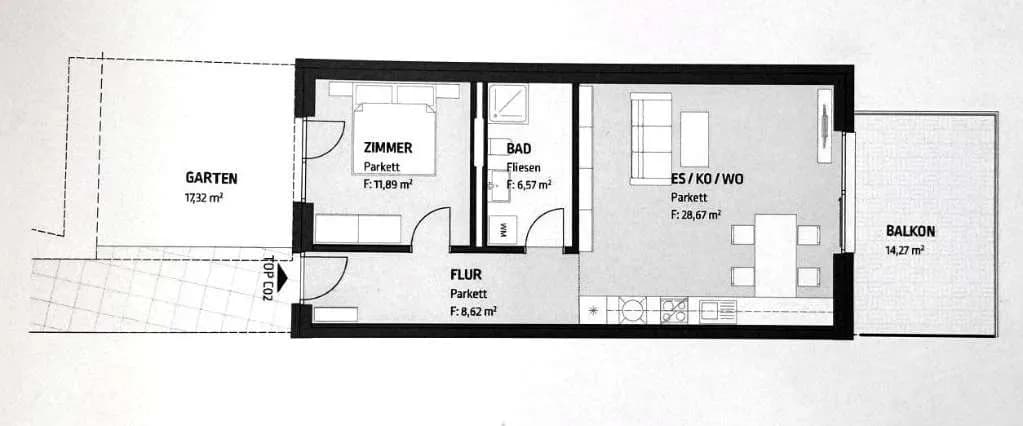 1-Zimmer-Wohnung kaufen in Leoben – 55,75 m², € 209.000 – Bild 16 von 17
