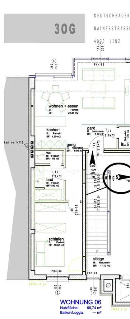 2-Zimmer-Wohnung mieten in Linz – 61 m², € 1.011 – Bild 9 von 9