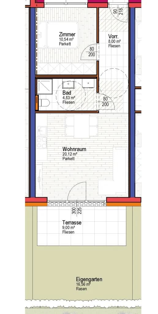 2-Zimmer-Wohnung kaufen in Vöcklabruck – 43,48 m², € 173.525 – Bild 4 von 11