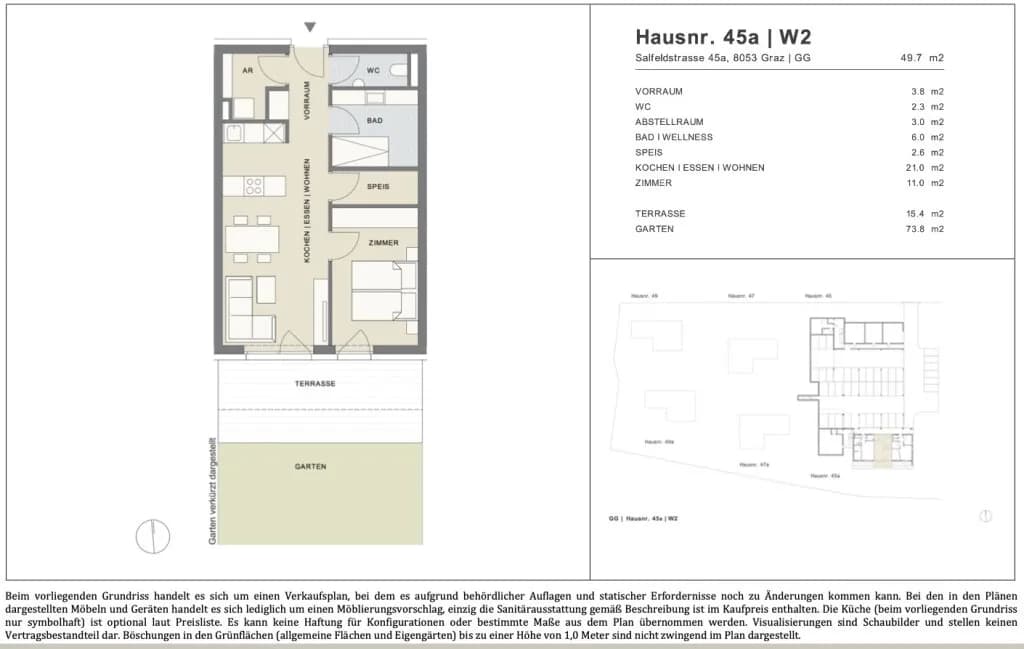 2-Zimmer-Wohnung kaufen in Graz – 51,2 m², € 299.000 – Bild 24 von 24