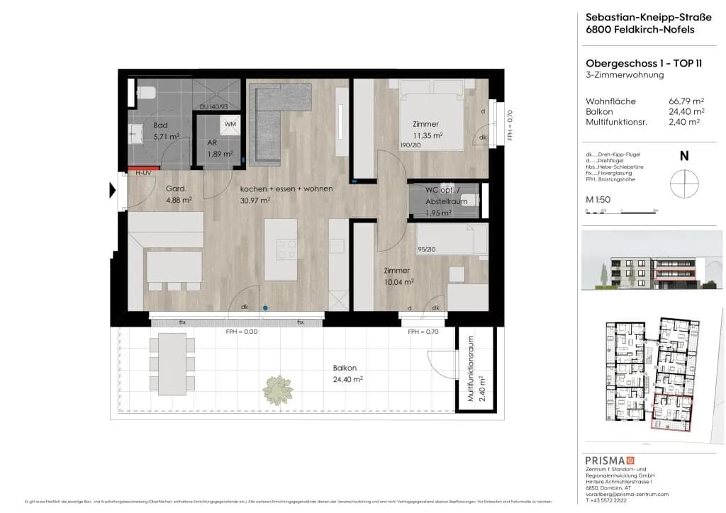 3-Zimmer-Wohnung kaufen in Feldkirch – 66,79 m², € 451.000 – Bild 6 von 6