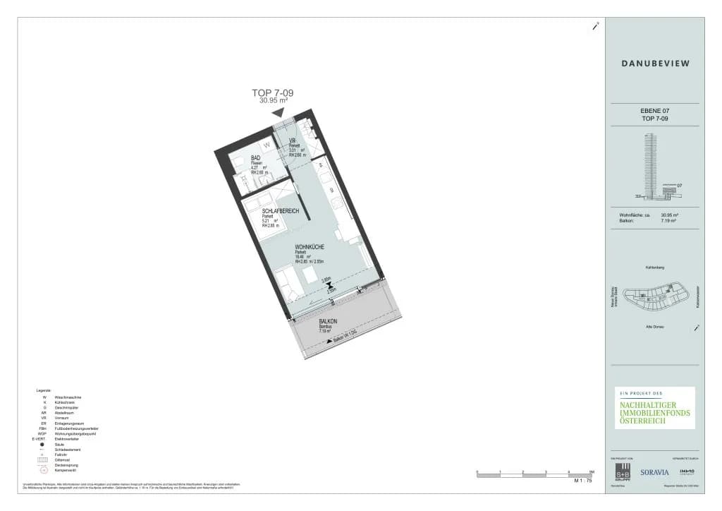 1-Zimmer-Wohnung mieten in Wien – 30,95 m², € 972 – Bild 12 von 12