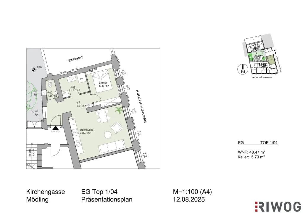 2-Zimmer-Wohnung kaufen in Mödling – 48,47 m², € 360.000 – Bild 16 von 17
