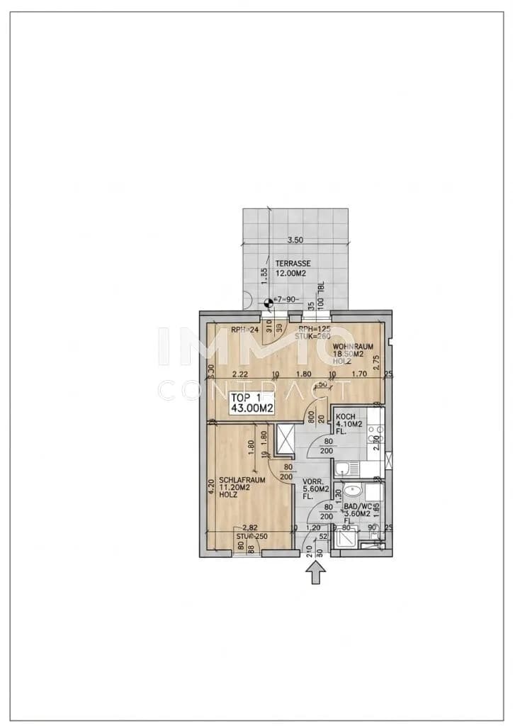 2-Zimmer-Wohnung mieten in Graz – 43 m², € 694 – Bild 12 von 12