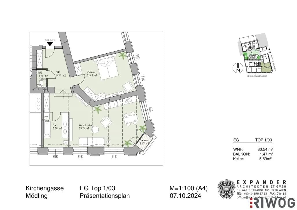 2-Zimmer-Wohnung kaufen in Mödling – 80,54 m², € 580.000 – Bild 25 von 27