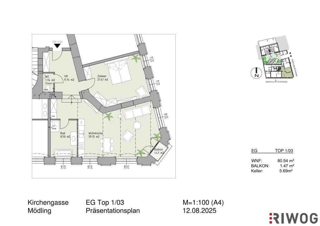 2-Zimmer-Wohnung kaufen in Mödling – 80,54 m², € 580.000 – Bild 26 von 27