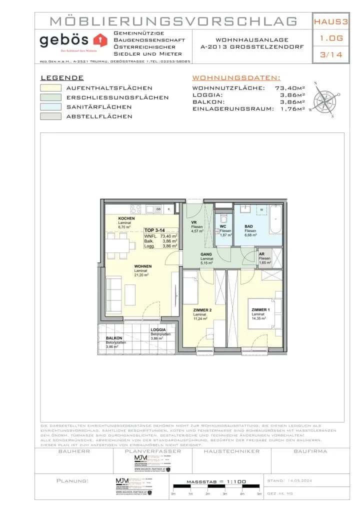 3-Zimmer-Wohnung mieten in Hollabrunn – 73,4 m², € 750 – Bild 18 von 18