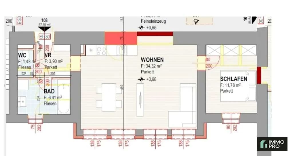 1-Zimmer-Wohnung mieten in Leoben – 57,31 m², € 576 – Bild 7 von 7