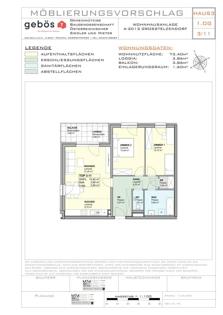 3-Zimmer-Wohnung mieten in Hollabrunn – 73,4 m², € 770 – Bild 18 von 18