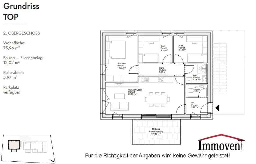 4-Zimmer-Wohnung kaufen in Graz – 77,5 m², € 529.408 – Bild 5 von 5