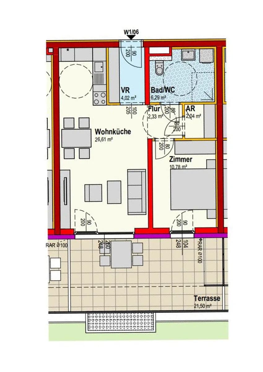2-Zimmer-Wohnung mieten in Scheibbs – 51,23 m², € 566 – Bild 2 von 2