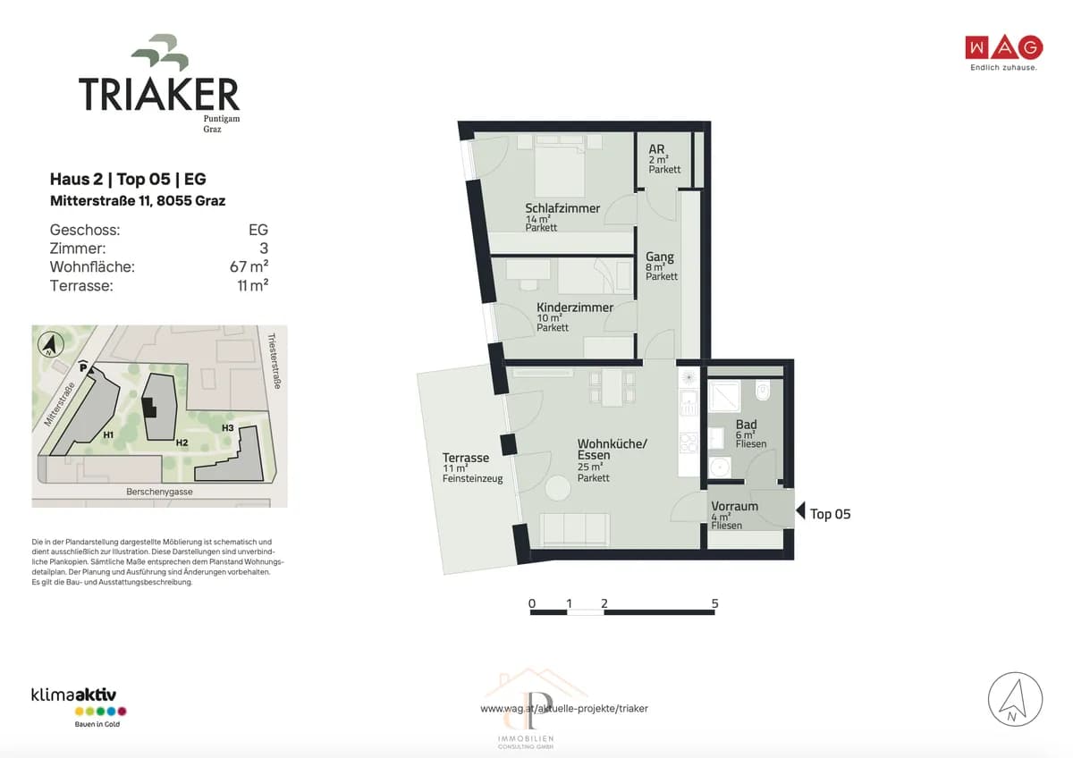 3-Zimmer-Wohnung mieten in Graz – 67 m², € 1.226 – Bild 11 von 11