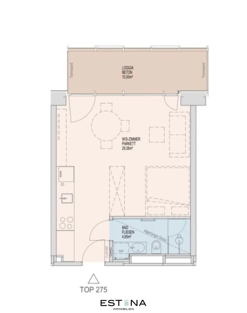 1-Zimmer-Wohnung mieten in Wien – 34,23 m², € 1.250 – Bild 17 von 17
