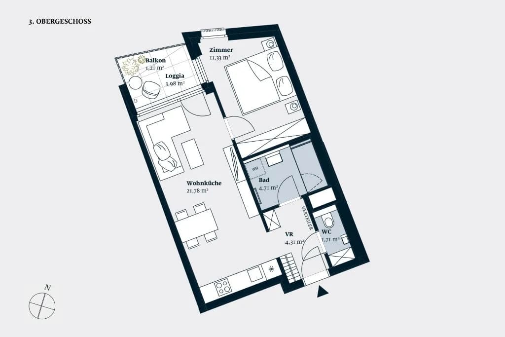 2-Zimmer-Wohnung kaufen in Wien – 43,84 m², € 369.000 – Bild 4 von 18
